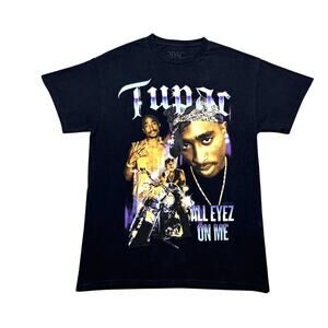 2Pac All Eyez On Me Graphic T-Shirt Black Size M